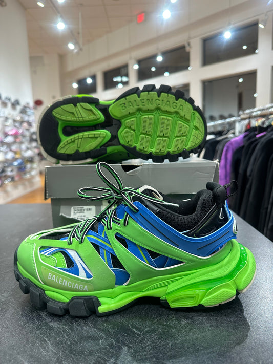 Preowned Blue/Green Balenci Tracks size 39