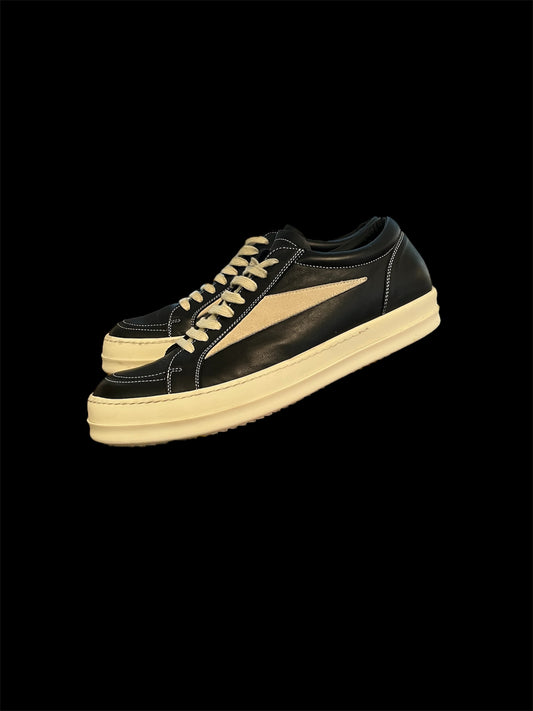 Preowned Rick Owens Vans Vintage Black Lows size 44 (fits 11-11.5)