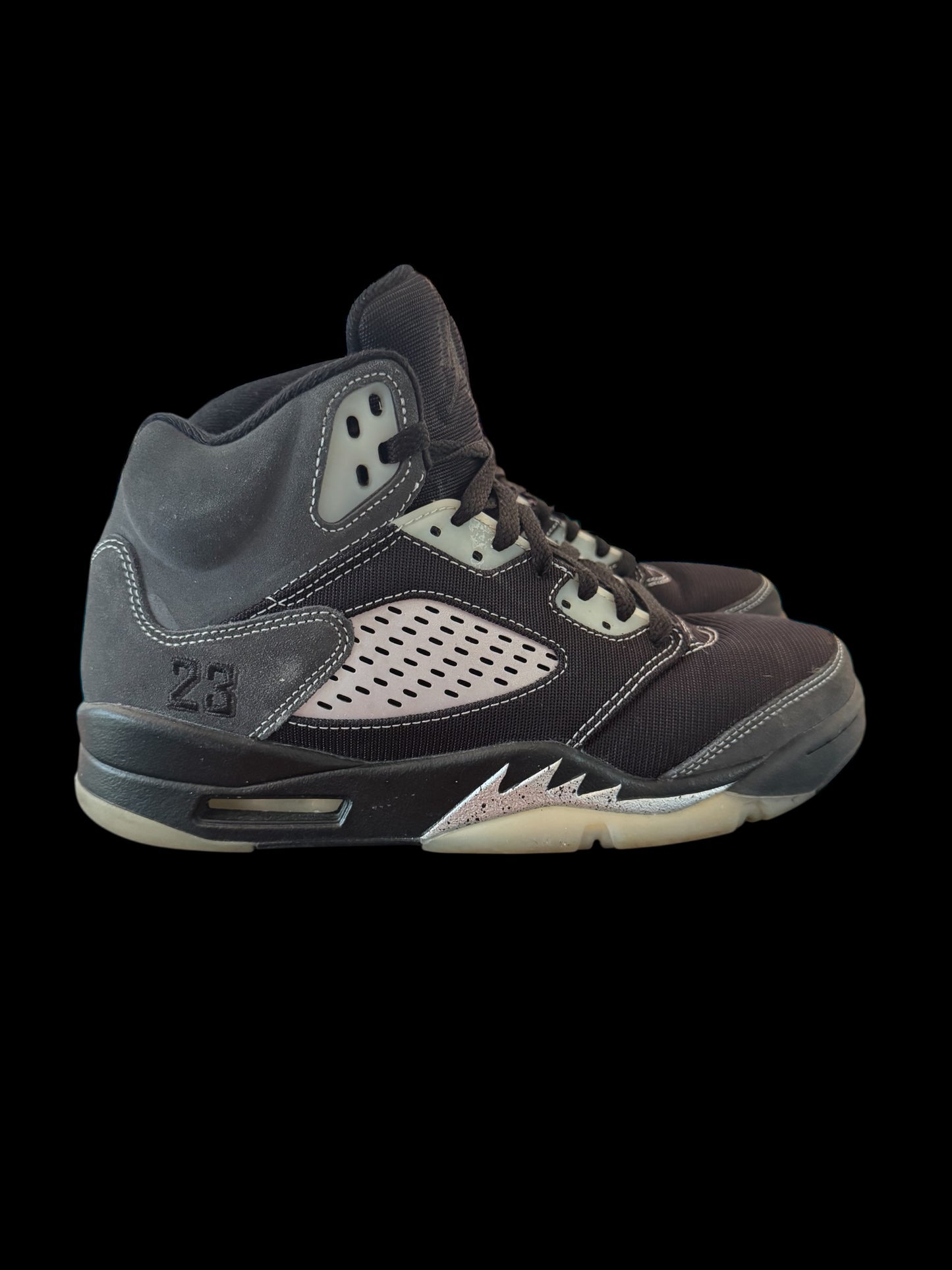 Preowned Anthracite 5s size 9