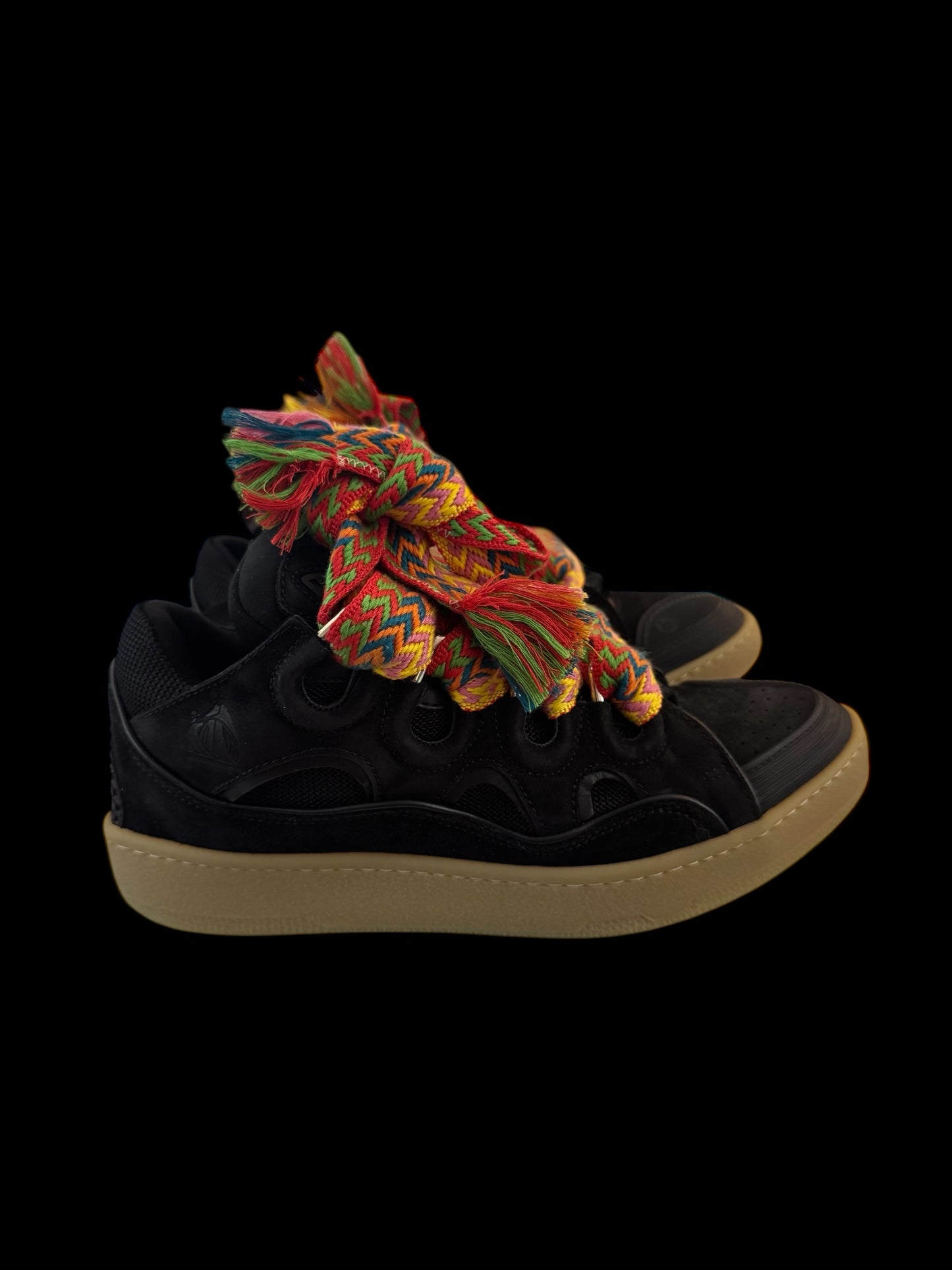 Preowned Black Lanvin Curbs size 39 (fits 6-7)