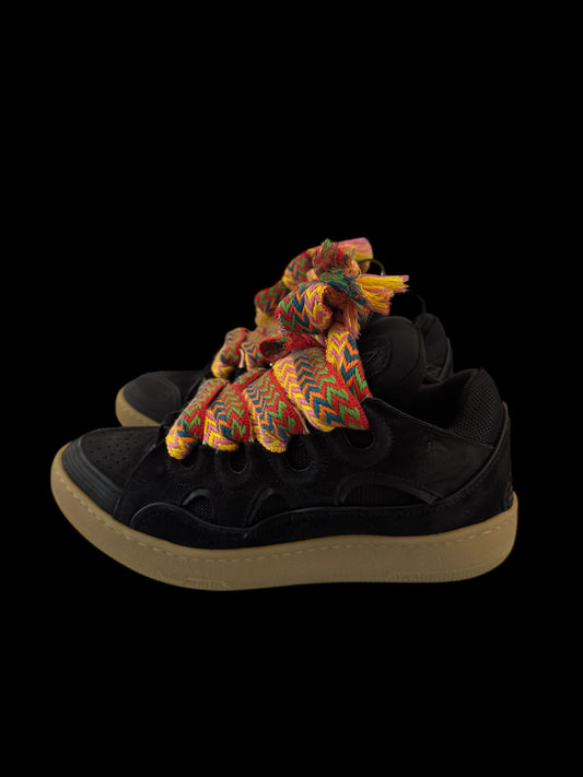 Preowned Black Lanvin Curbs size 39 (fits 6-7)