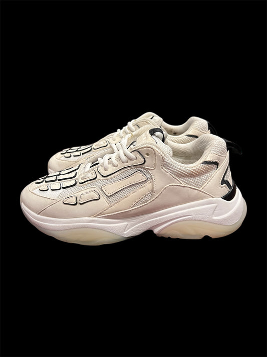 Preowned White Amiri Bone Runners size 41 (fits 8-8.5)