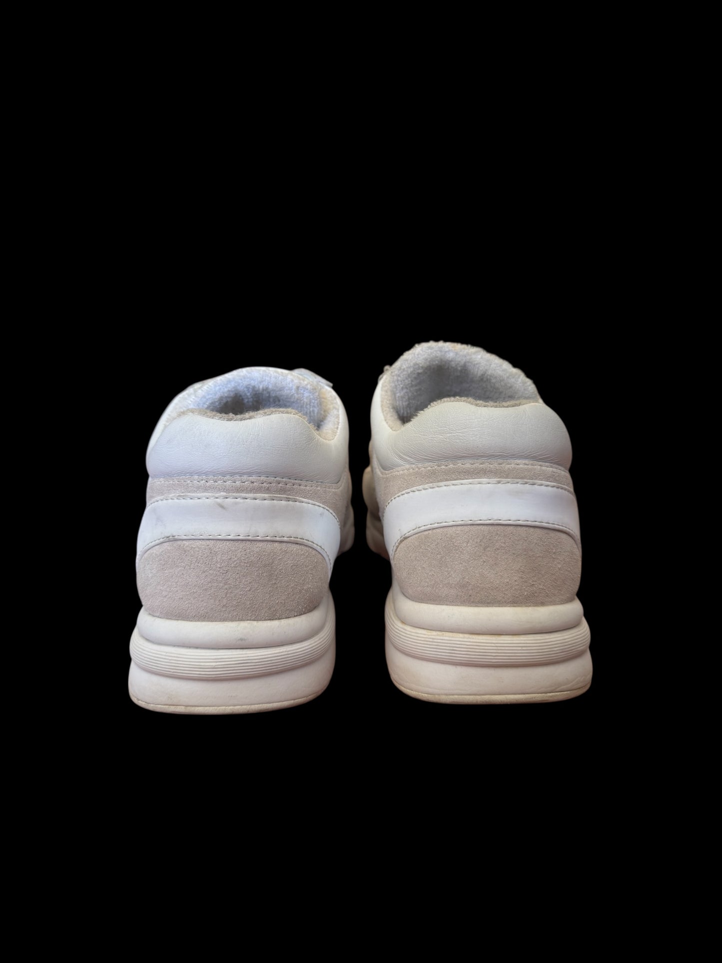 Preowned White Chanel Runners size 37 (fits 6.5W-7W)