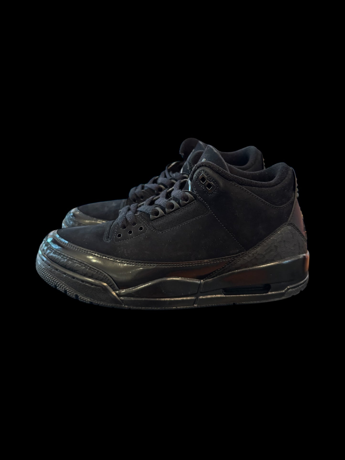 Preowned Black Cat 3s size 9