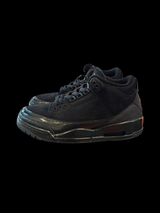 Preowned Black Cat 3s size 9
